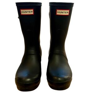 Hunter Women’s Original Short Adjustable Back Boots - Size 6, Black